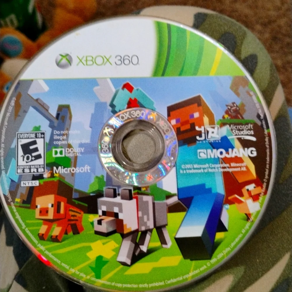 Microsoft Xbox 360 Minecraft Green Video Game Not In The Original Box..